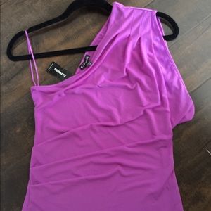 Express NWT blouse one open shoulder